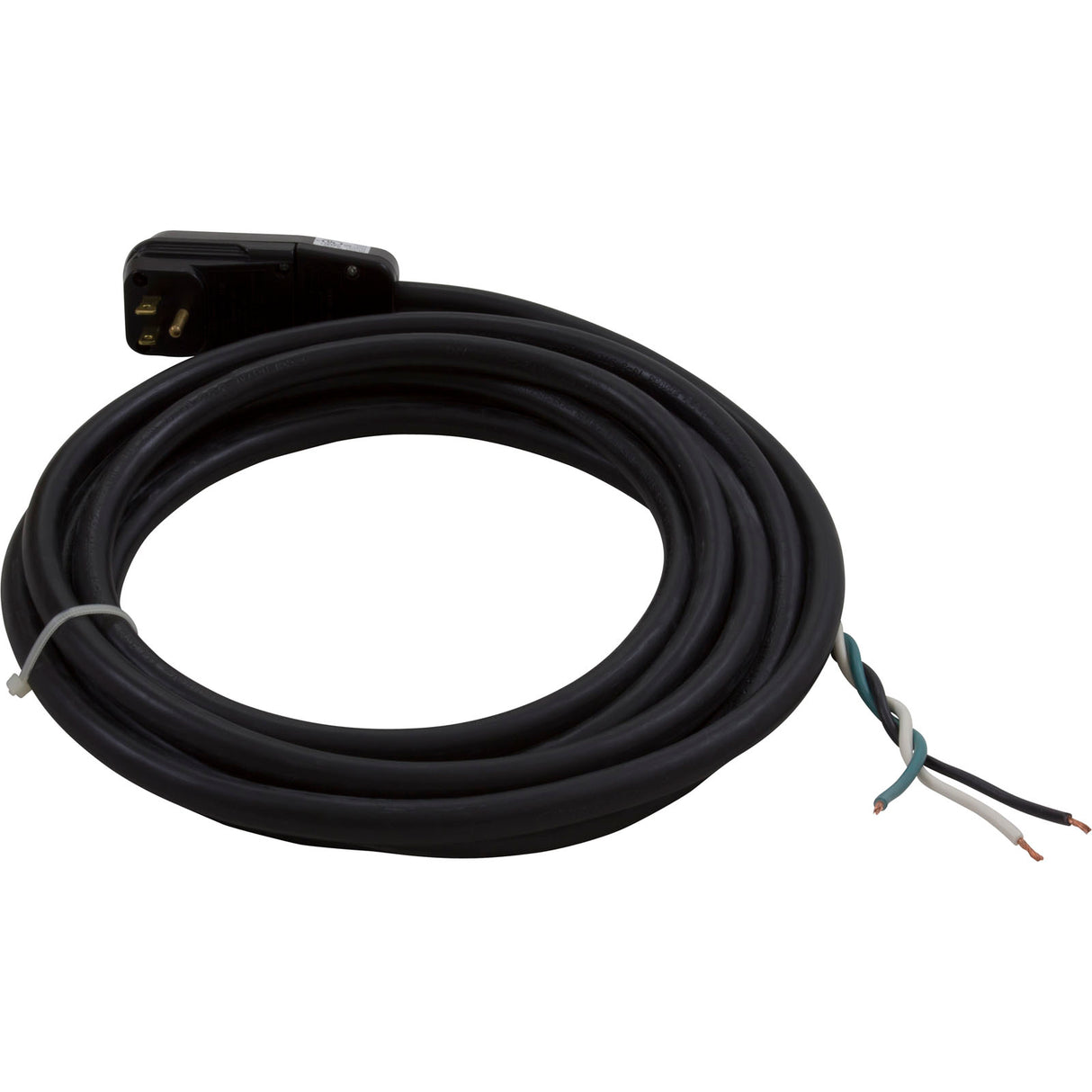 In-Line GFCI, 15A, 115v, SPST, 15 foot Cord, (B/W/with G) : 30-0061B-K