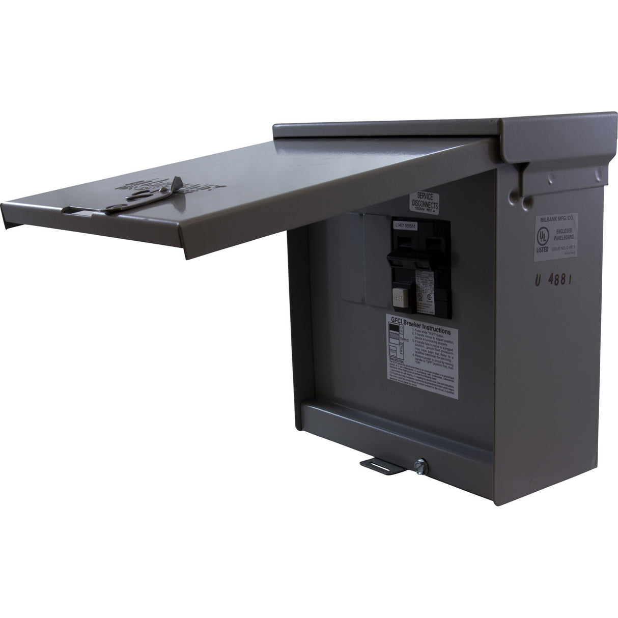 Load Center, GFCI Disconnect, 115v/230v, DP, 60A : U4881-O-60GB