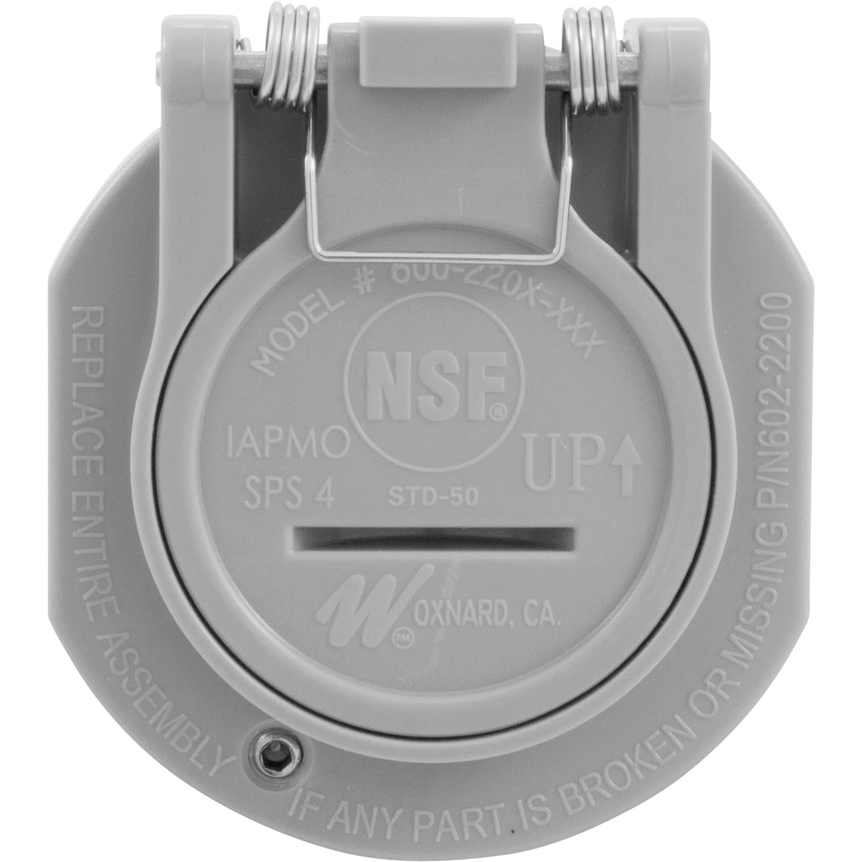 Vac Lock 1 1/2"Mpt - Gray : 600-2207 - Waterway Plastics - 806105229496 - PartsForSpas.com