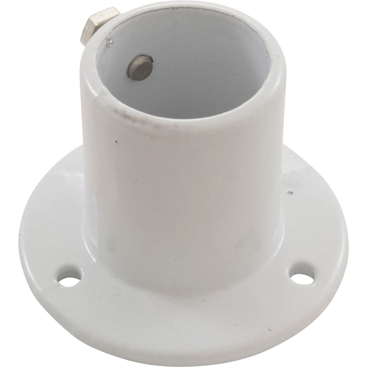 Deck Flange, Perma Cast, For Ladder, 1-1/2", White/Aluminum : PF-2115-L - Perma-Cast LLC - PF-2115-L - PartsForSpas.com