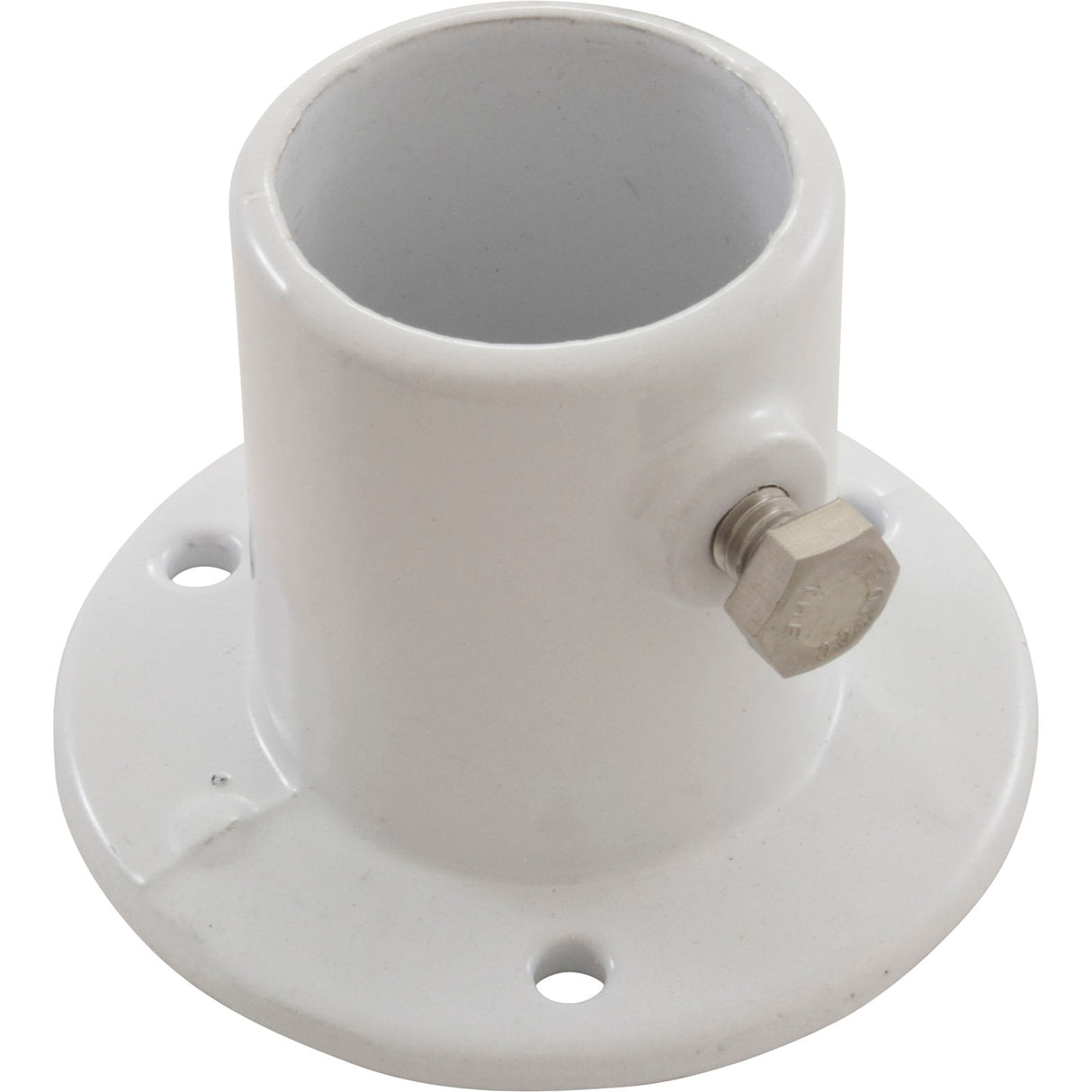 Deck Flange, Perma Cast, For Ladder, 1-1/2", White/Aluminum : PF-2115-L - Perma-Cast LLC - PF-2115-L - PartsForSpas.com