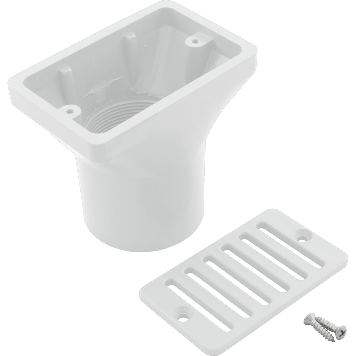 2"X4" Deck/Gutter Drain 2"S/Fpt Asy-Wht : 640-2900