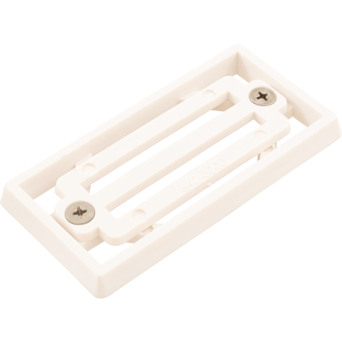 2" X 4" 3-Bar Grate And Frame : 640-3000 - Waterway Plastics - 8.06105E+11 - PartsForSpas.com