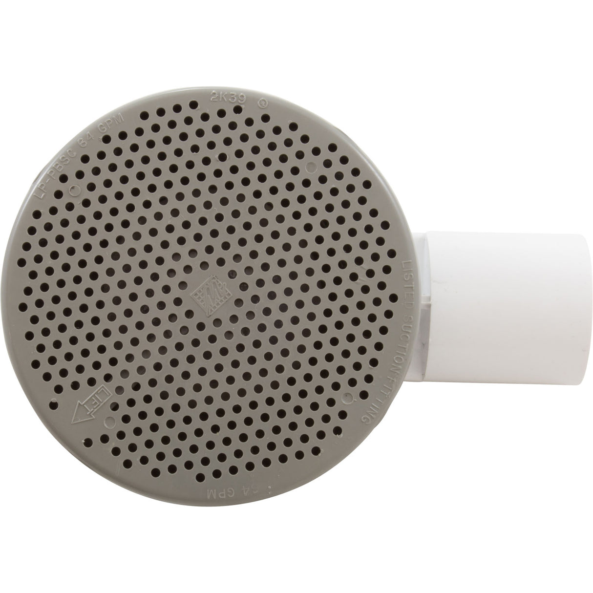 Drain Floor, 3/4"S, Plastic Gray : 640-4347 - Waterway Plastics - 8.06105E+11 - PartsForSpas.com
