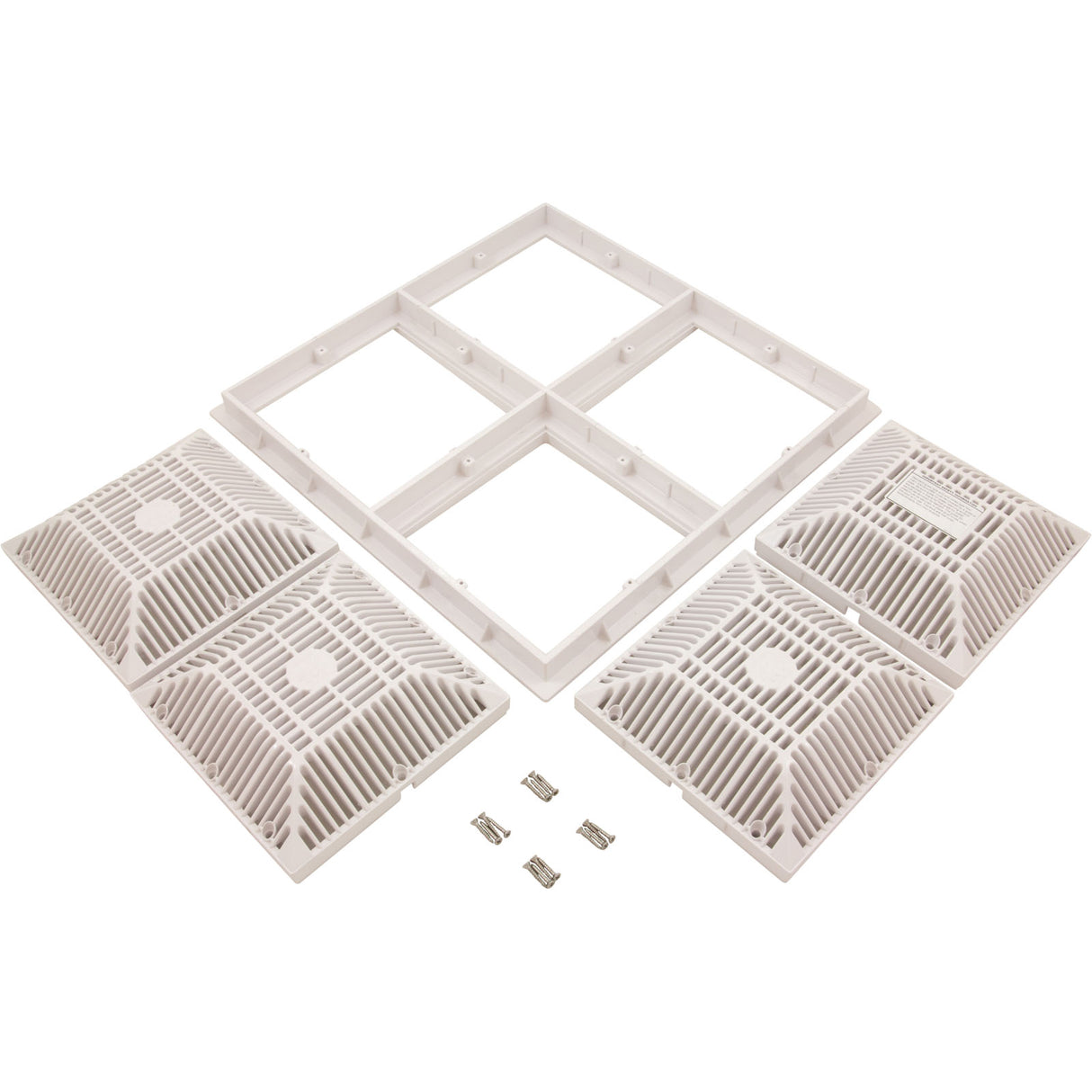 POOL FRAME & GRATE 18" X 18" ( 2011 ) - WHITE : 640-4770 V