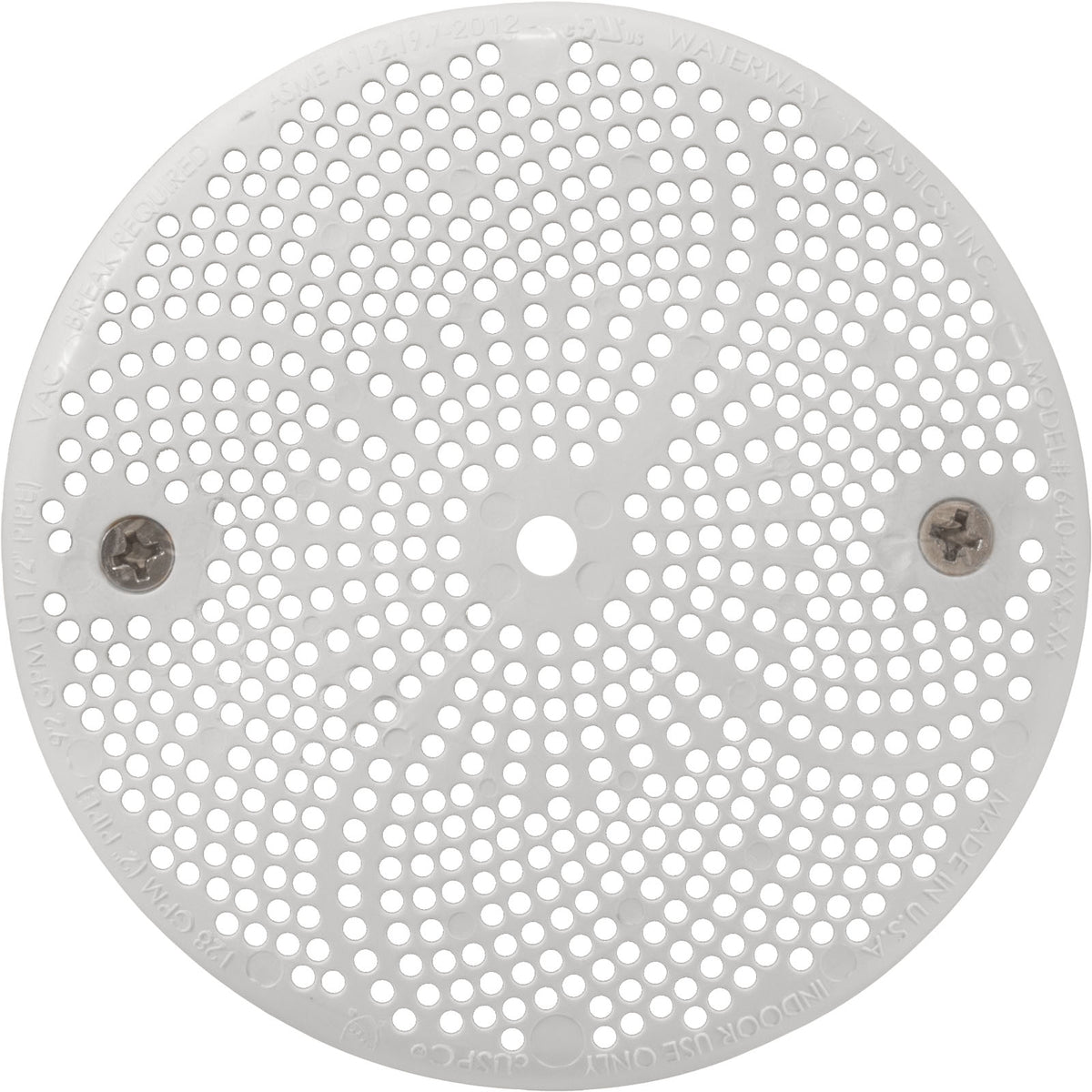 Cf Safety Hi-Flo Suction Cover Assy : 643-5070-CW - Waterway Plastics - 8.06105E+11 - PartsForSpas.com