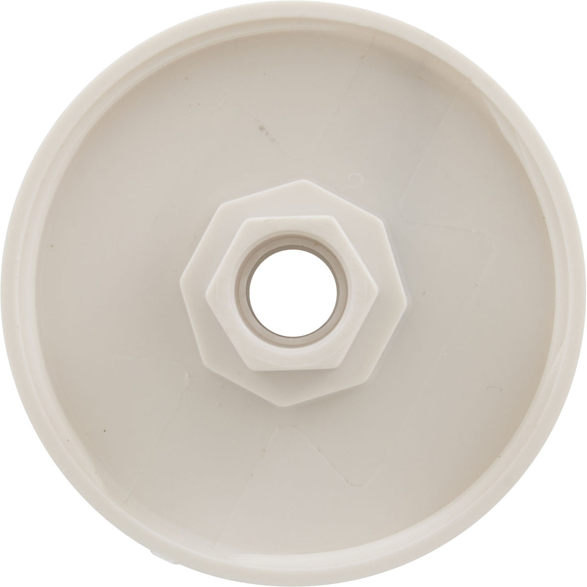 Knob, Waterway, F.A.S., 1" Scalloped, White : 662-3010