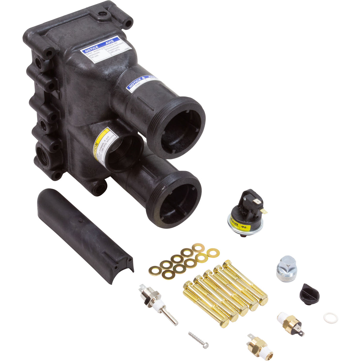 Manifold Body W/ Safeties : 77707-0205 - Pentair - 022315301542 - PartsForSpas.com