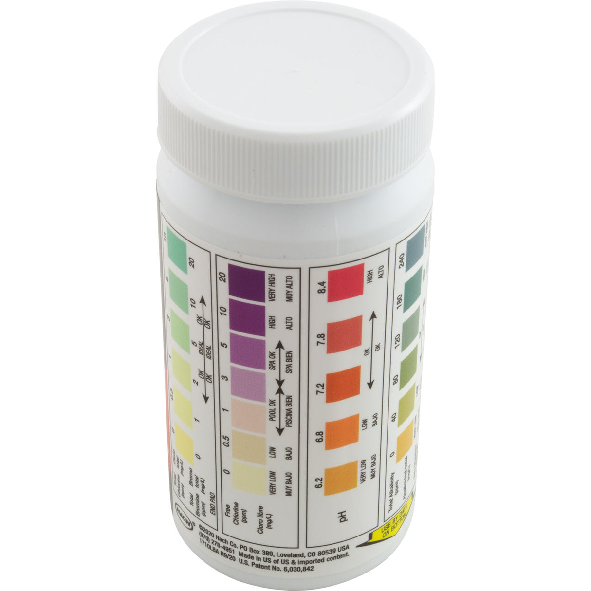 Test Strips, AquaChek Pro, 5-in-1, TC, TB, FC, pH, TA, 100 ct : 511710 - AquaChek/Hach - 190944017100 - PartsForSpas.com