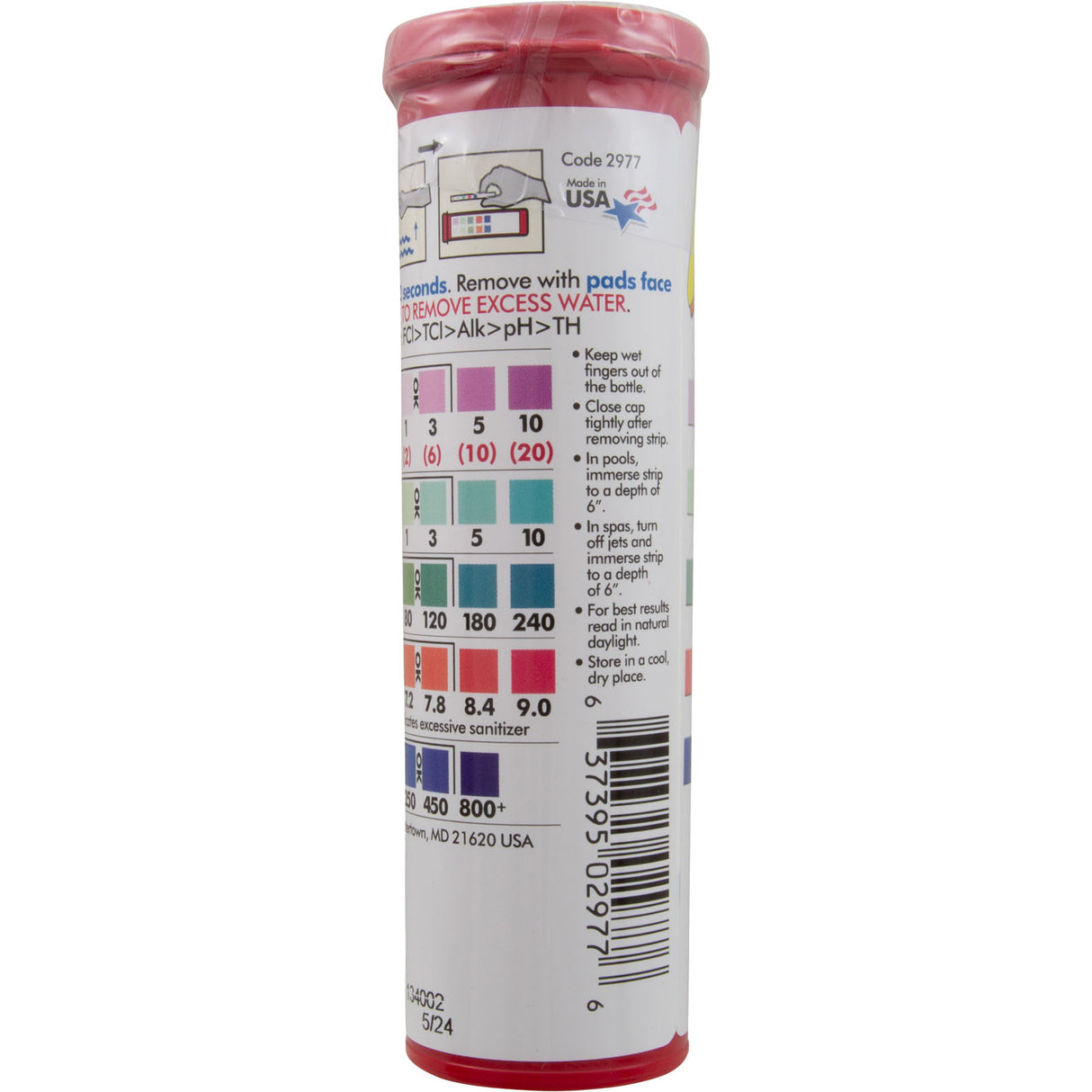 Test Strips, Insta-Test 5-Way Strips, 50ct : 2977-12-PT - Lamotte - 637395430305 - PartsForSpas.com