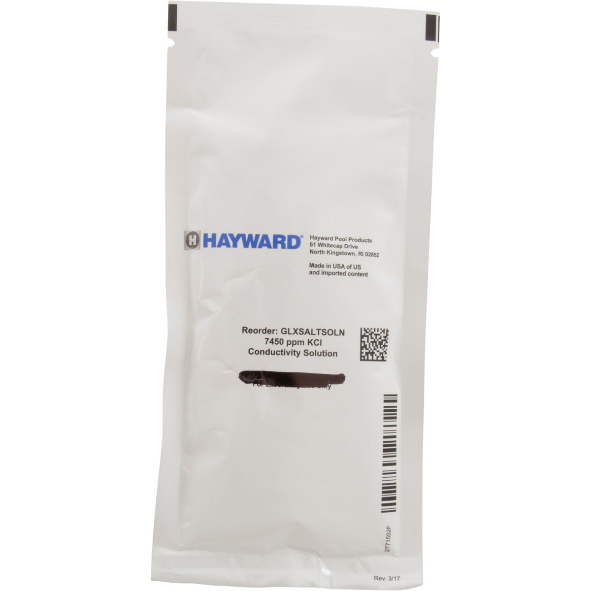Calibration Solution, Hayward Digital Salt Meter, 7450ppm : GLXSALTSOLN2PK
