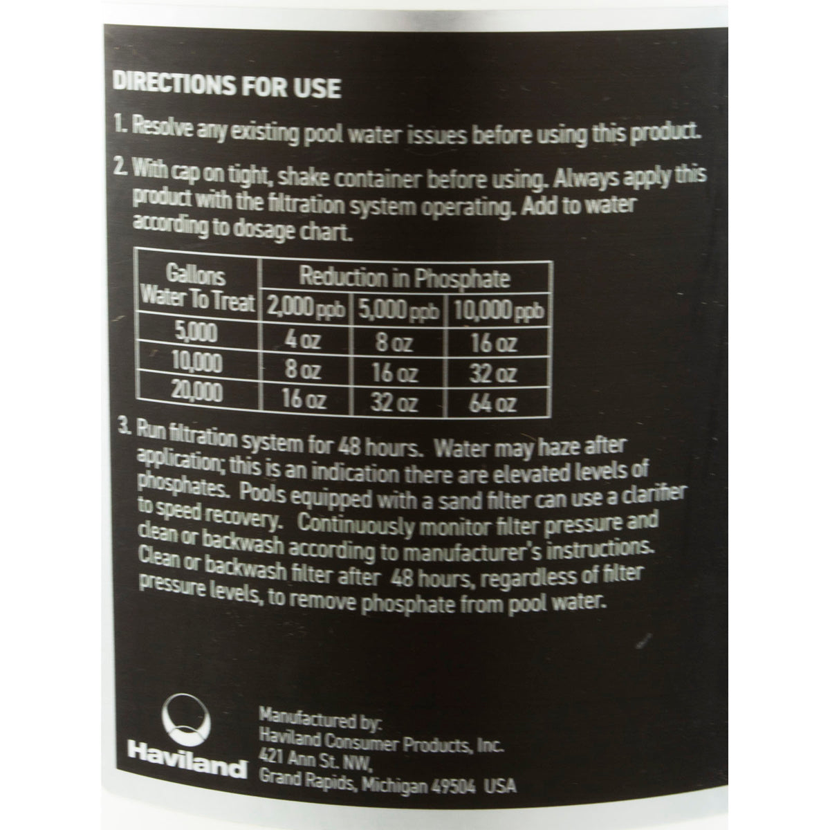 Phosphate Remover, Matrix Black Label, 1 Gallon : C006609-CS4X1G