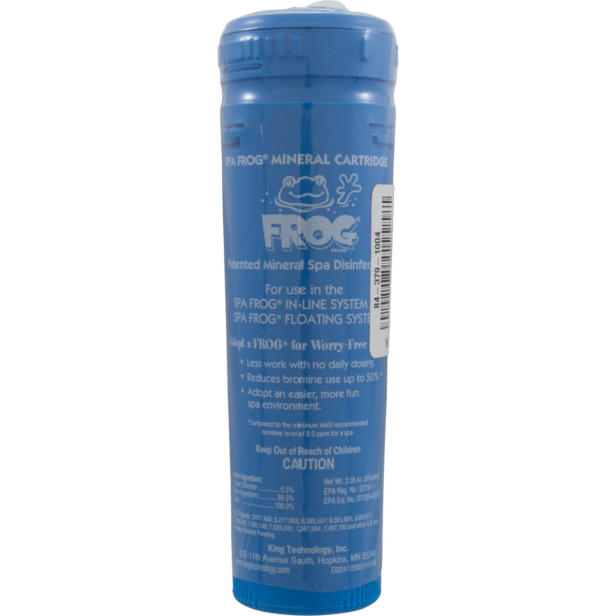 Spa Frog Mineral Cartridge, King Tech, In-Line/Floating Sys : 01-14-3812