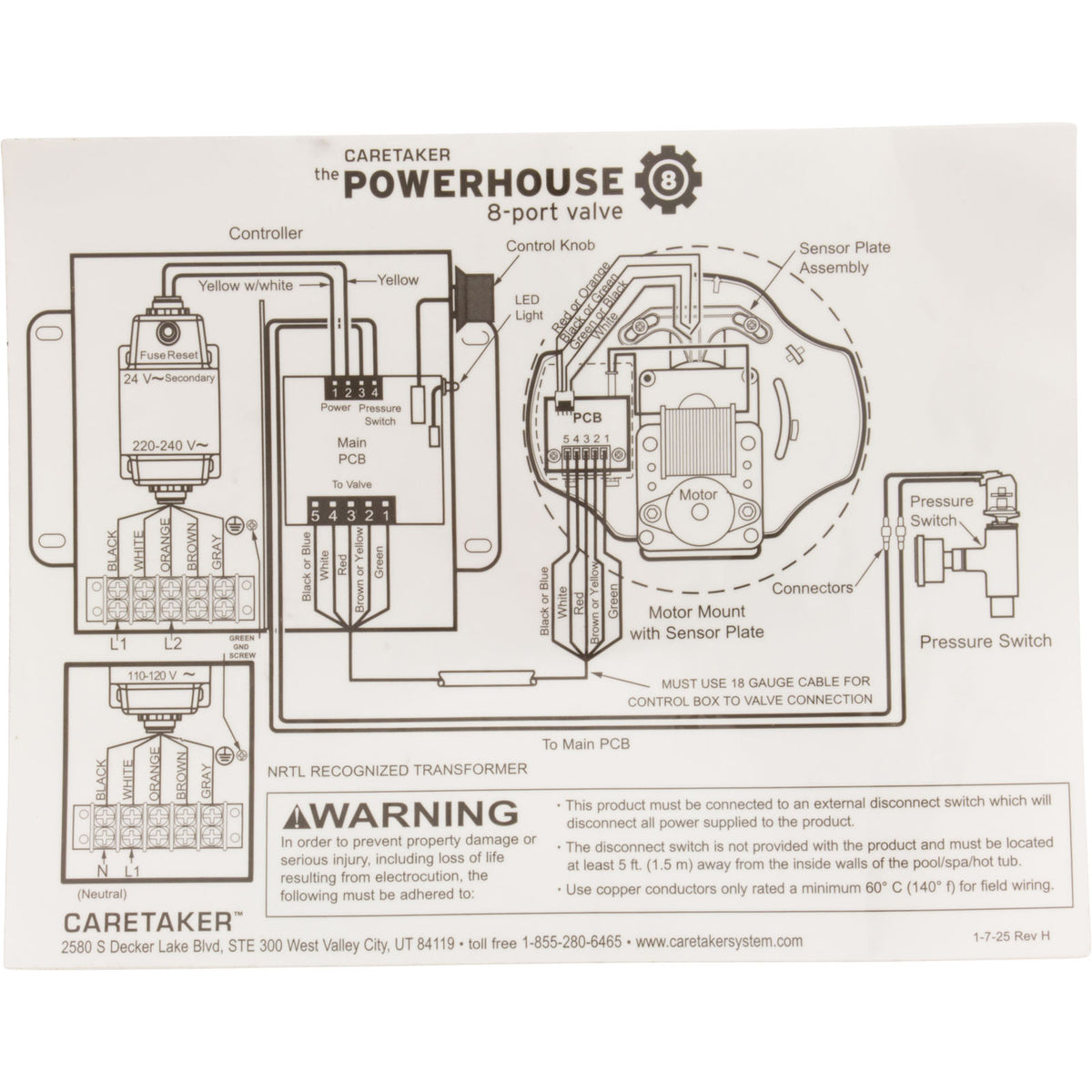 Transformer Upgrade Kit, Caretaker UltraFlex 1 & 2 : R0861600