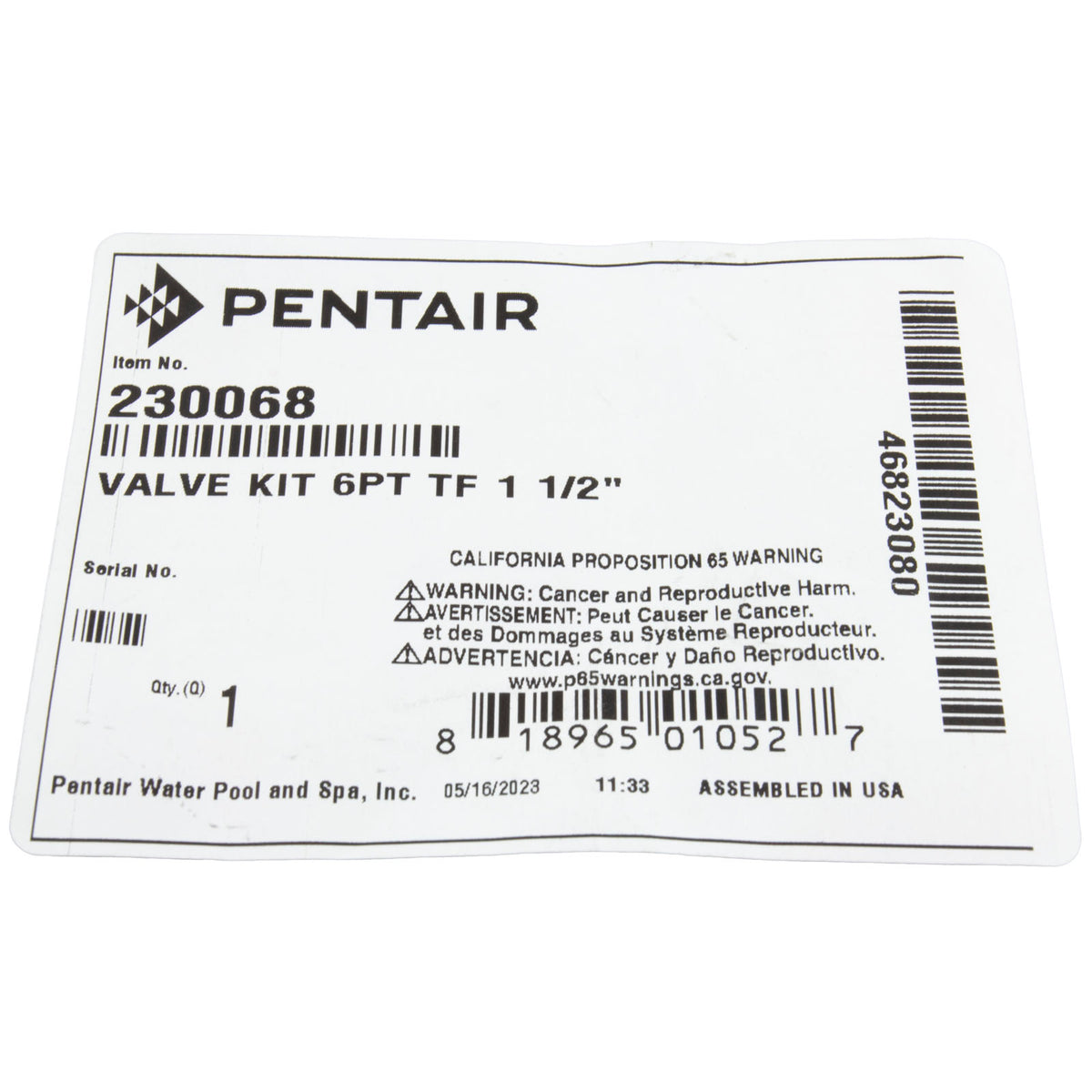6 Port Top Feed Kit 1 1/2" : 230068