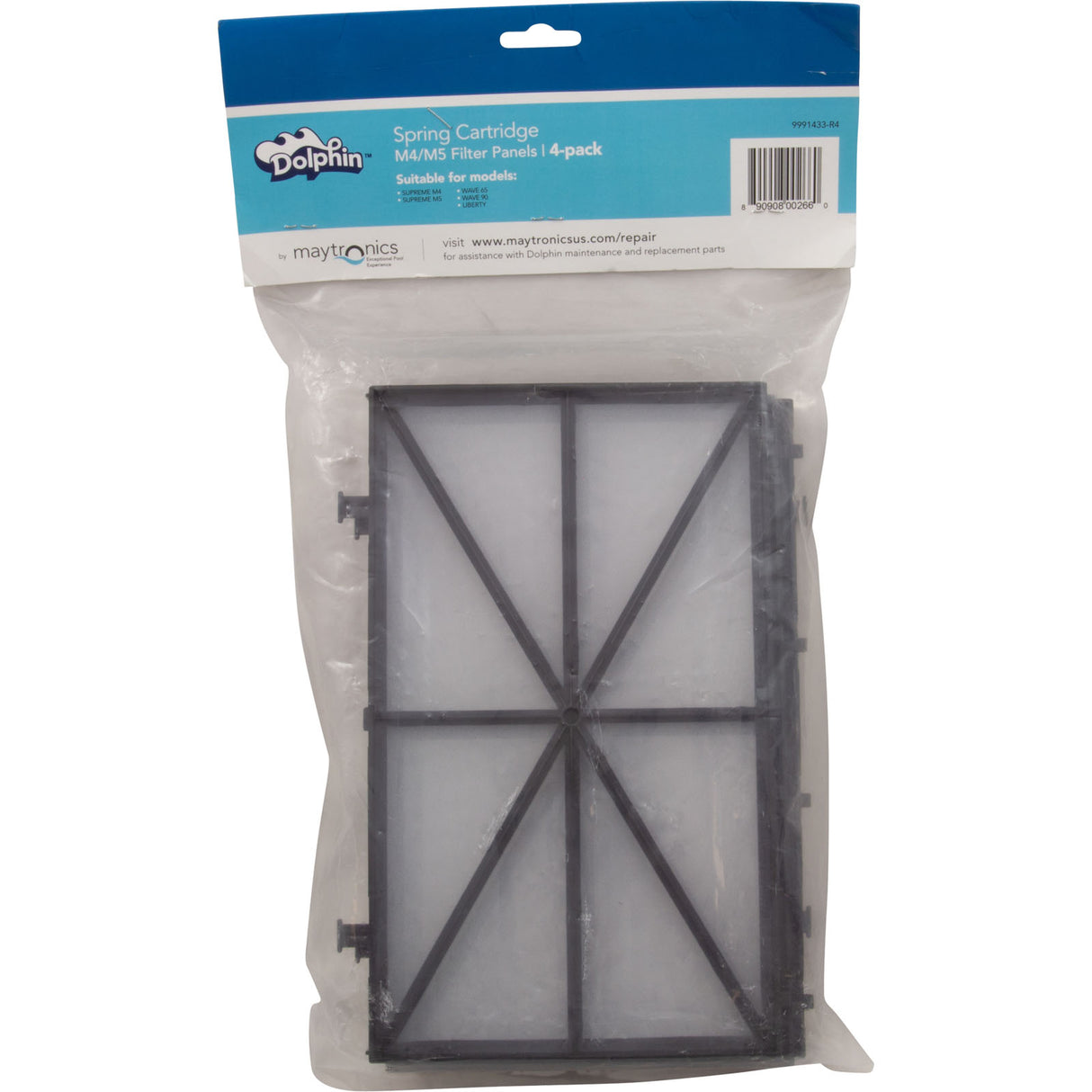 Spring Cartridge Filter Panel, Maytronics M4/M5, Qty 4 : 9991433-R4 - Maytronics - 718117201745 - PartsForSpas.com