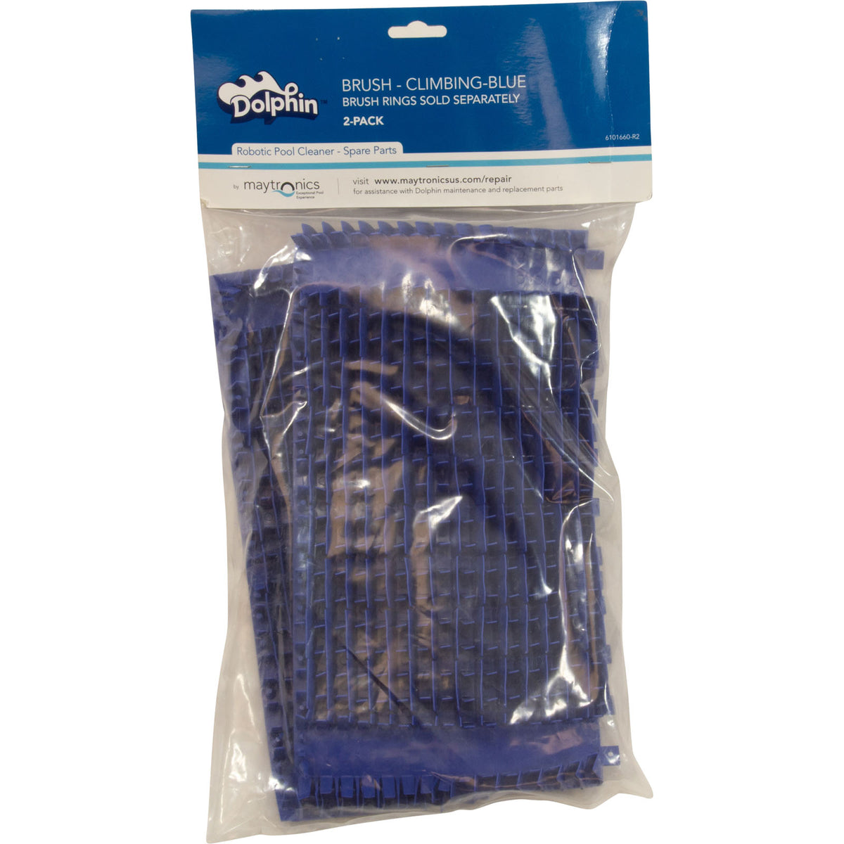Brush Climbing, Maytronics Dolphin, Blue, w/o Rings, Qty 2 : 6101660-R2