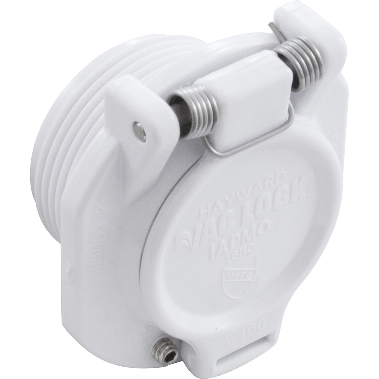 Vac Lock Safety Wall Fitting, Hywd Nav/Pool Vac, 1-1/2"mpt, Wht : W400BWHP - Hayward - 0610377059824 - PartsForSpas.com