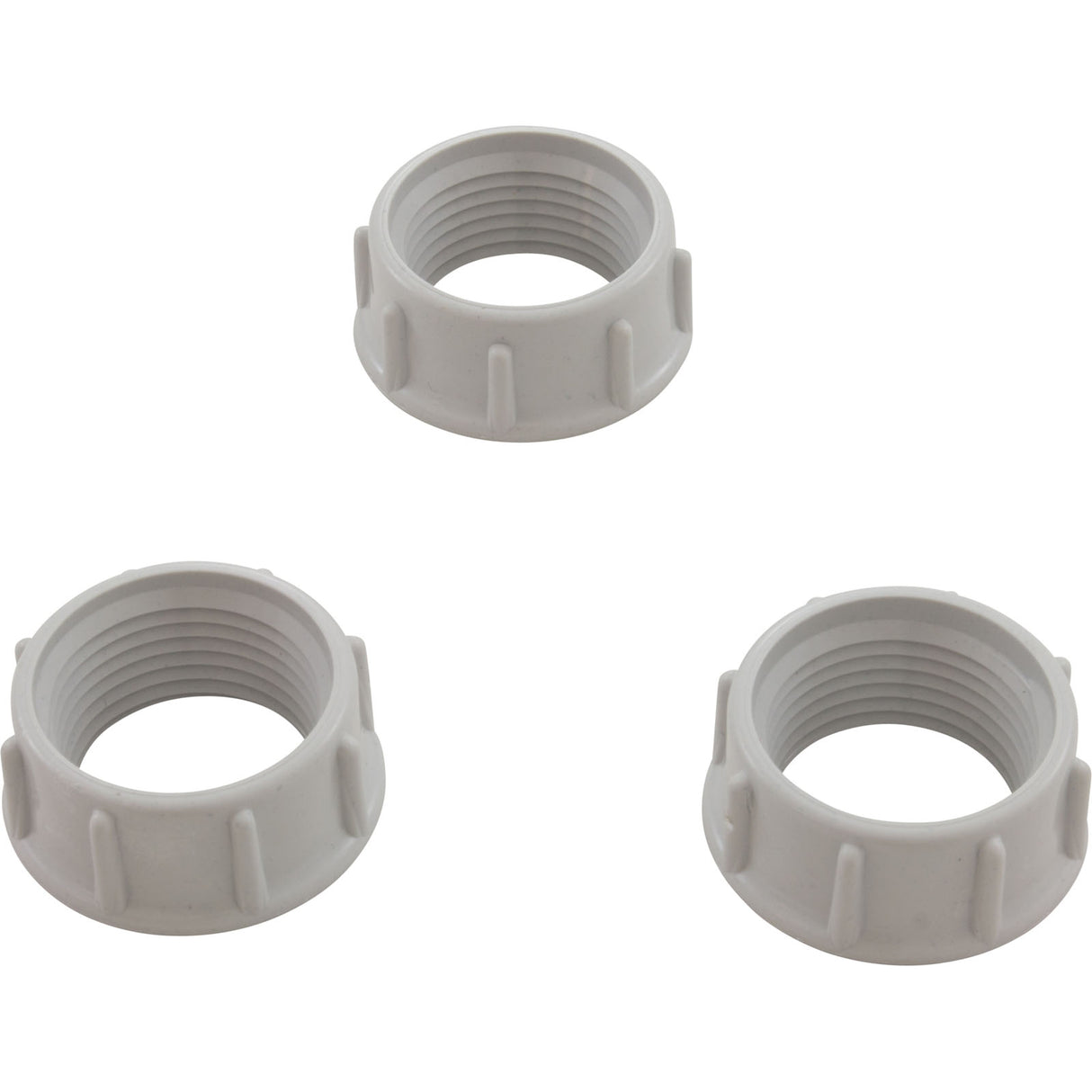 Mender Nut, Hayward TriVac 500/700, Gray, qty 3 : TVX7000MNPK3 - Hayward - 0610377301350 - PartsForSpas.com