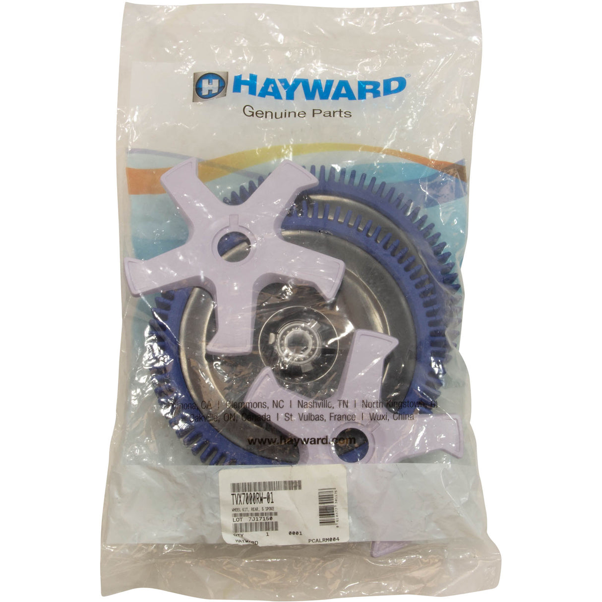 Wheel Kit, Hayward TriVac 500/700, Rear : TVX7000RW-01 - Hayward - 0610377301176 - PartsForSpas.com