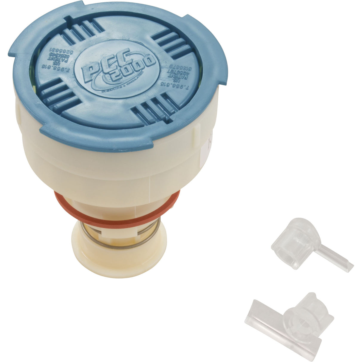 Cleaning Head, Paramount PCC2000, Rotating Nozzle, Light Blue : 004-552-5020-06 - Paramount Leisure Industries - 004-552-5020-06 - PartsForSpas.com