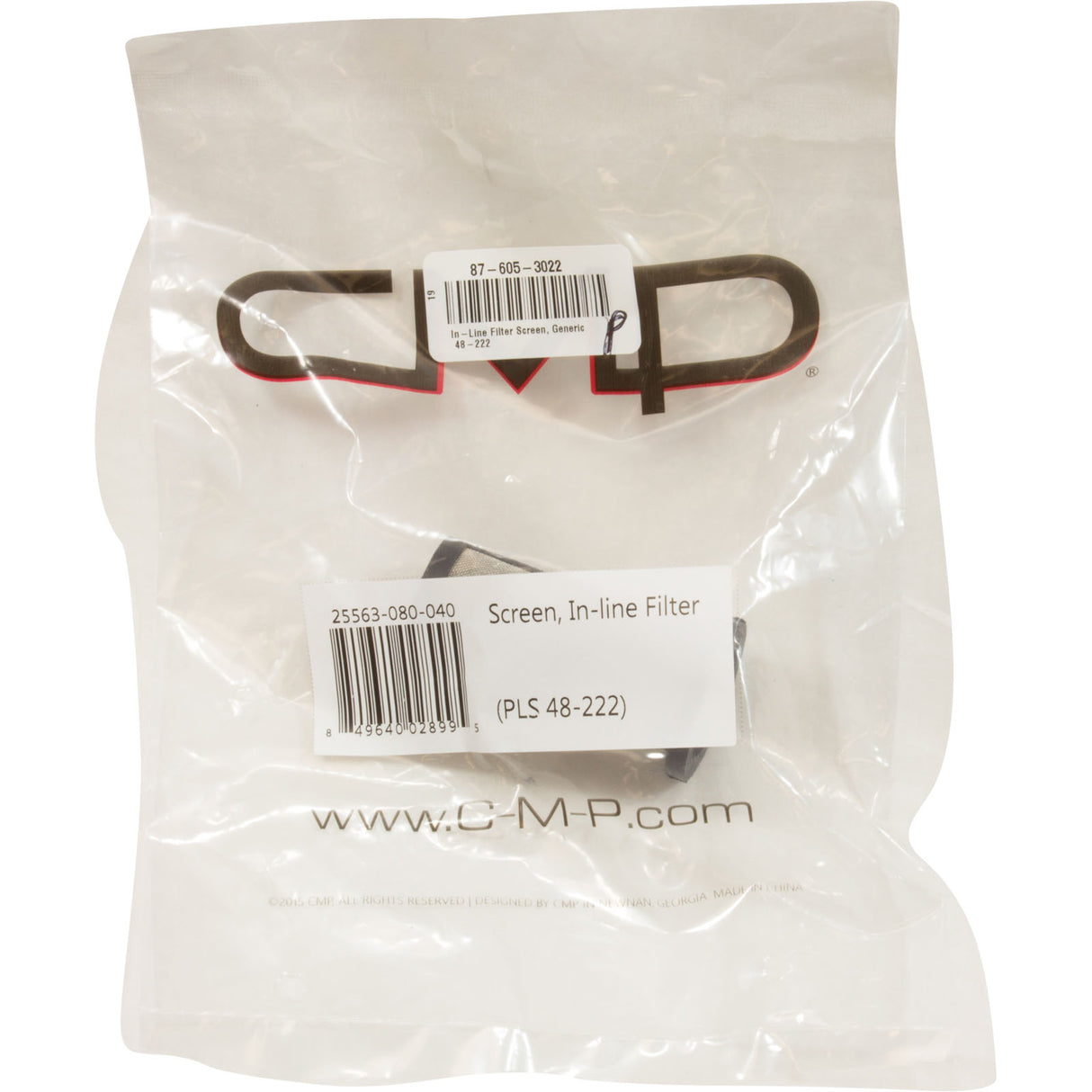 In-Line Filter Screen, Generic 48-222 : 25563-080-040 - Custom Molded Products - 849640028995 - PartsForSpas.com