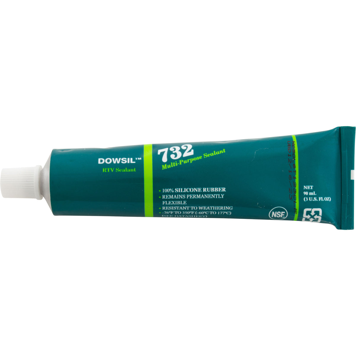 Silicone, DOW 732, 3oz Tube, Clear : DC-732-CLR-3