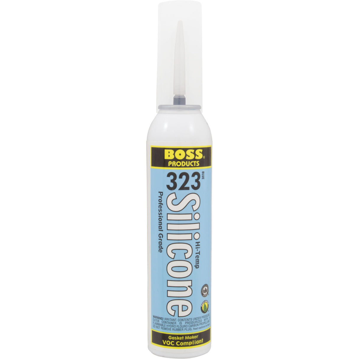 Silicone, Boss 323 Hi-Temp Gasket Maker, 8 oz. Can, Blue : 32308