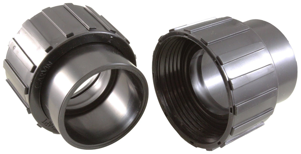 Pump Union, Qty 2, Carvin, 1-1/2"fbt x 1-1/2"s, Black : 31175608R2-BLK