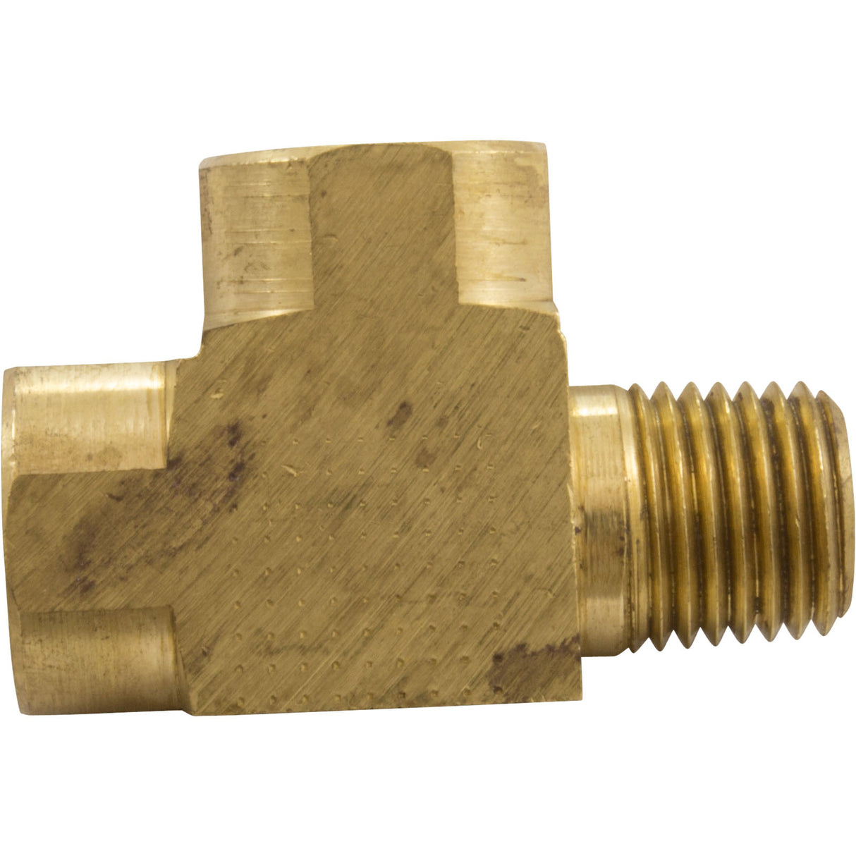 Tee, Anderson Metals, 1/4"mpt x 1/4"fpt x 1/4"fpt, Brass : 06127-04