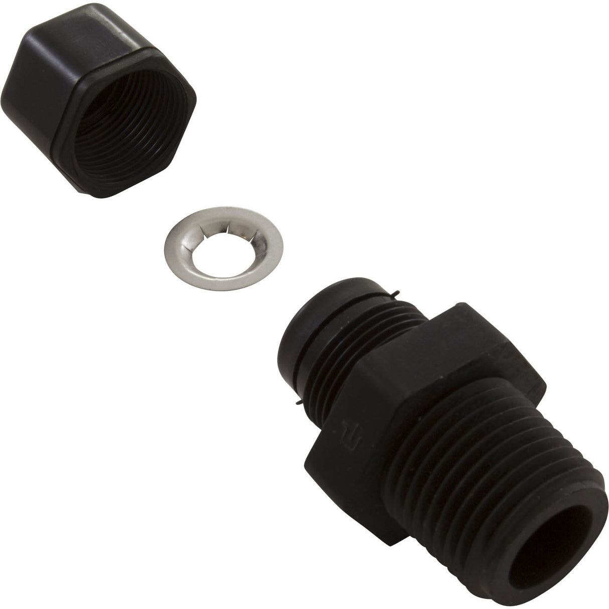 Tube Connecter, Aquasol Controllers, 1/2" MNPT x 3/8" Tube : F215 - Aquasol Controllers, Inc - F215 - PartsForSpas.com