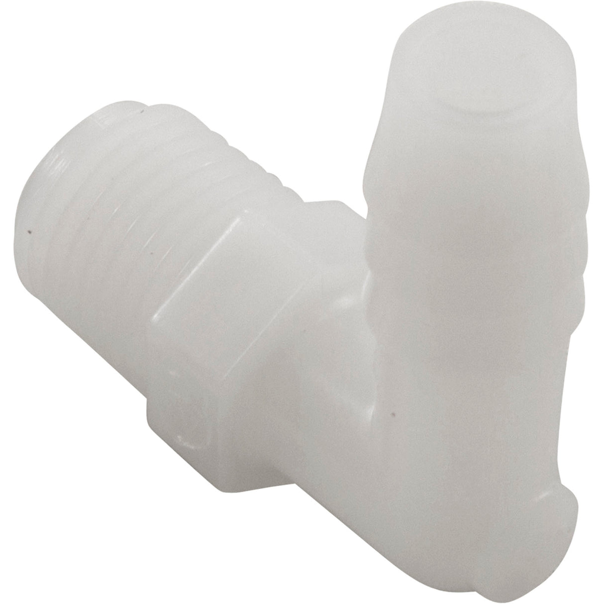 Barb Adapter, 3/8"b x 1/4"mpt, 90 Degree, Nylon : 63102