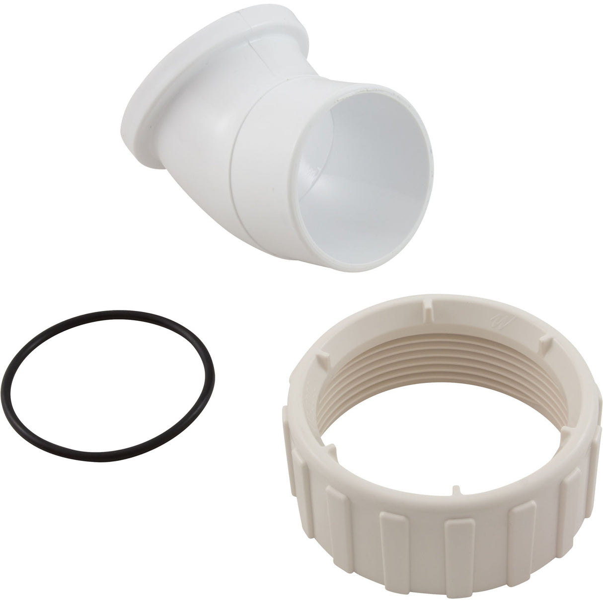 Pump Union, 2" Female Buttress Thread x 2" Spigot, 45 degree : 400-4300 - Waterway Plastics - 806105081469 - PartsForSpas.com
