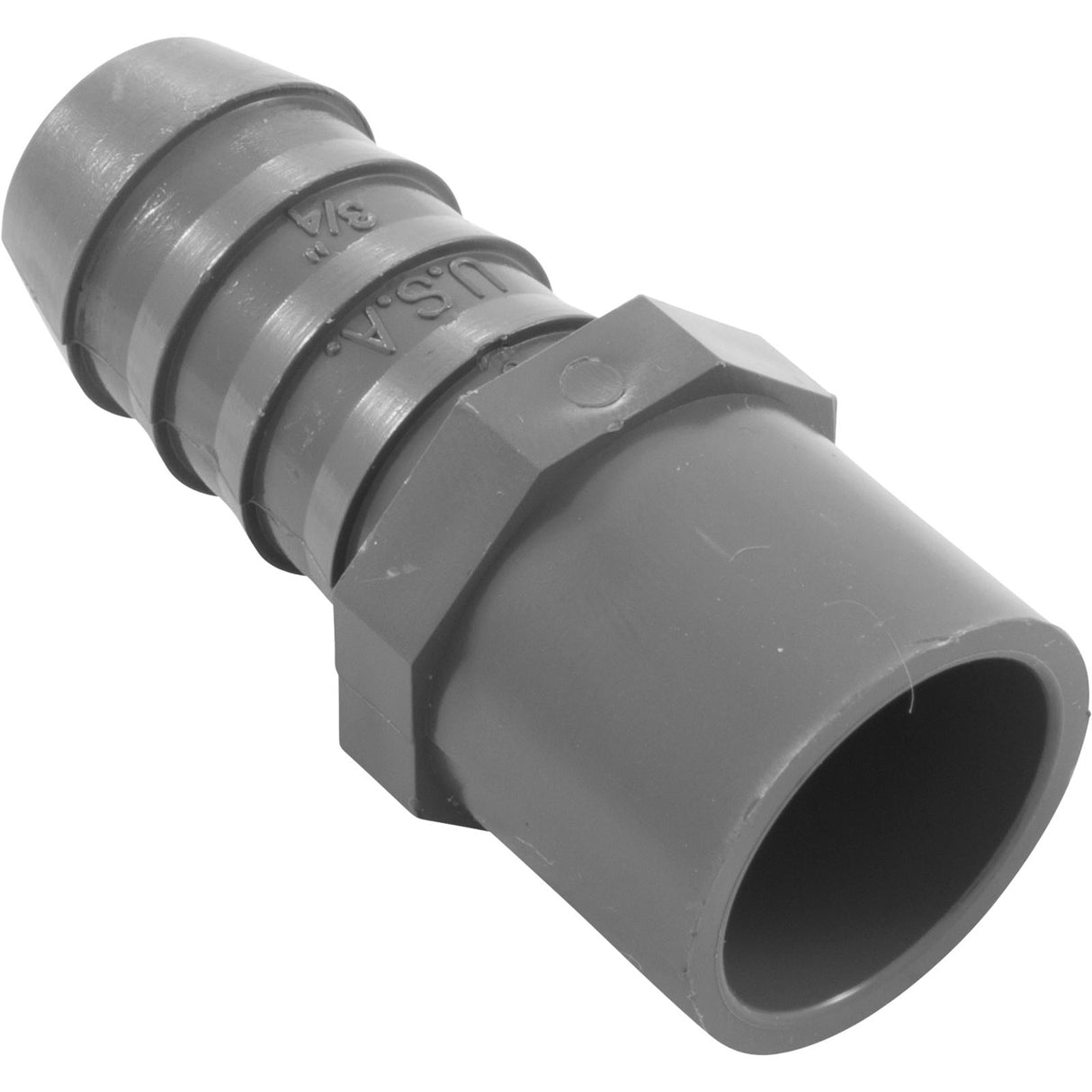 Adapter, 1/2" Slip x 3/4" Spigot x 3/4" Barb : 1432-007