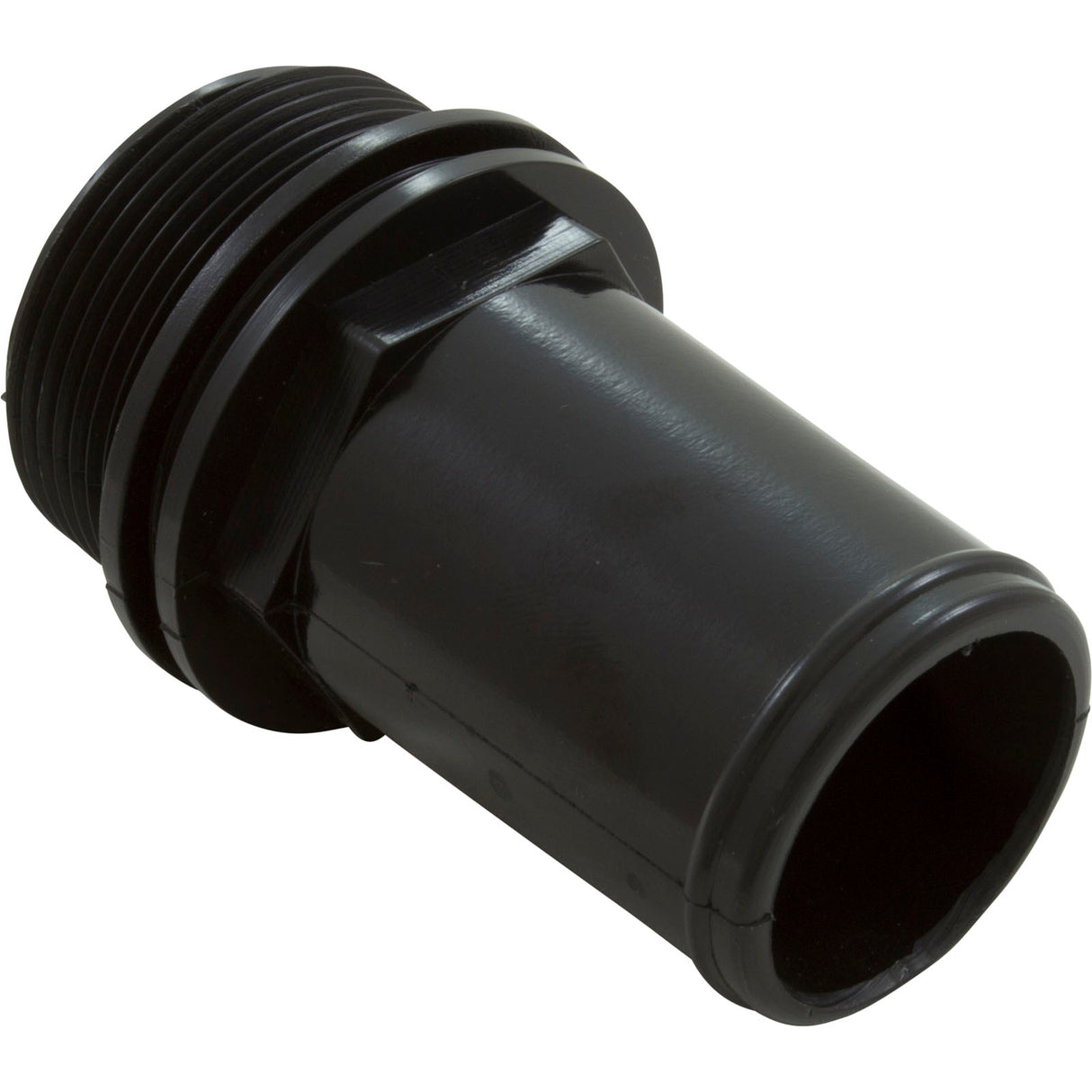 Hose Adapter, WW, 1-1/2"mpt x 1-1/2"hose, Male Smooth, Blk : 417-6141