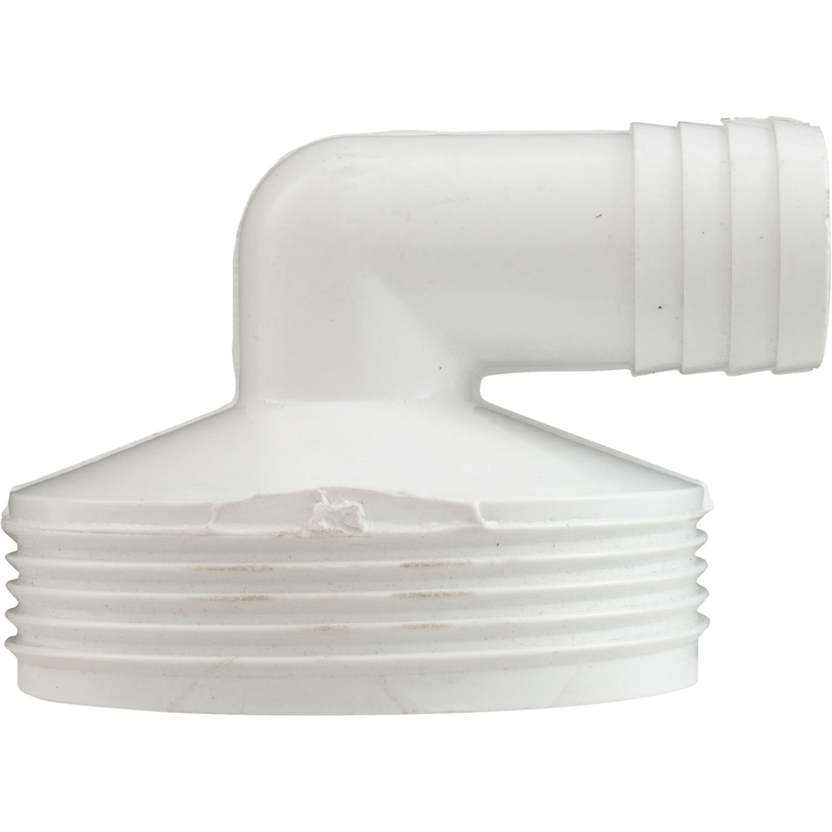 Tailpiece, Heater, 2" Male Buttress Thread x 1" 90 Deg Barb : 42-2387-K - HydroQuip - 42-2387-K - PartsForSpas.com