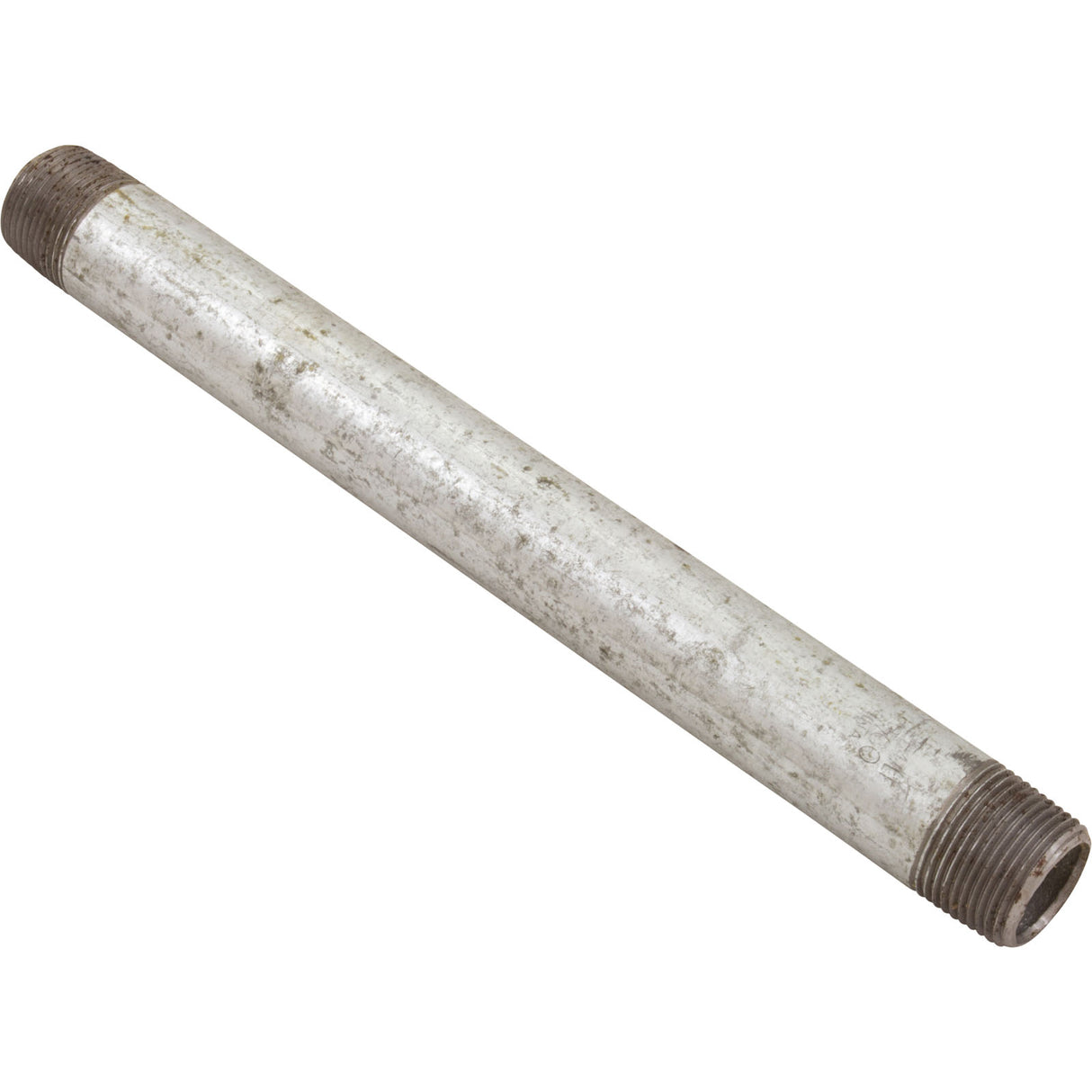 Nipple, Galvanized, 10" x 3/4" Male Pipe Thread : ZNG0410