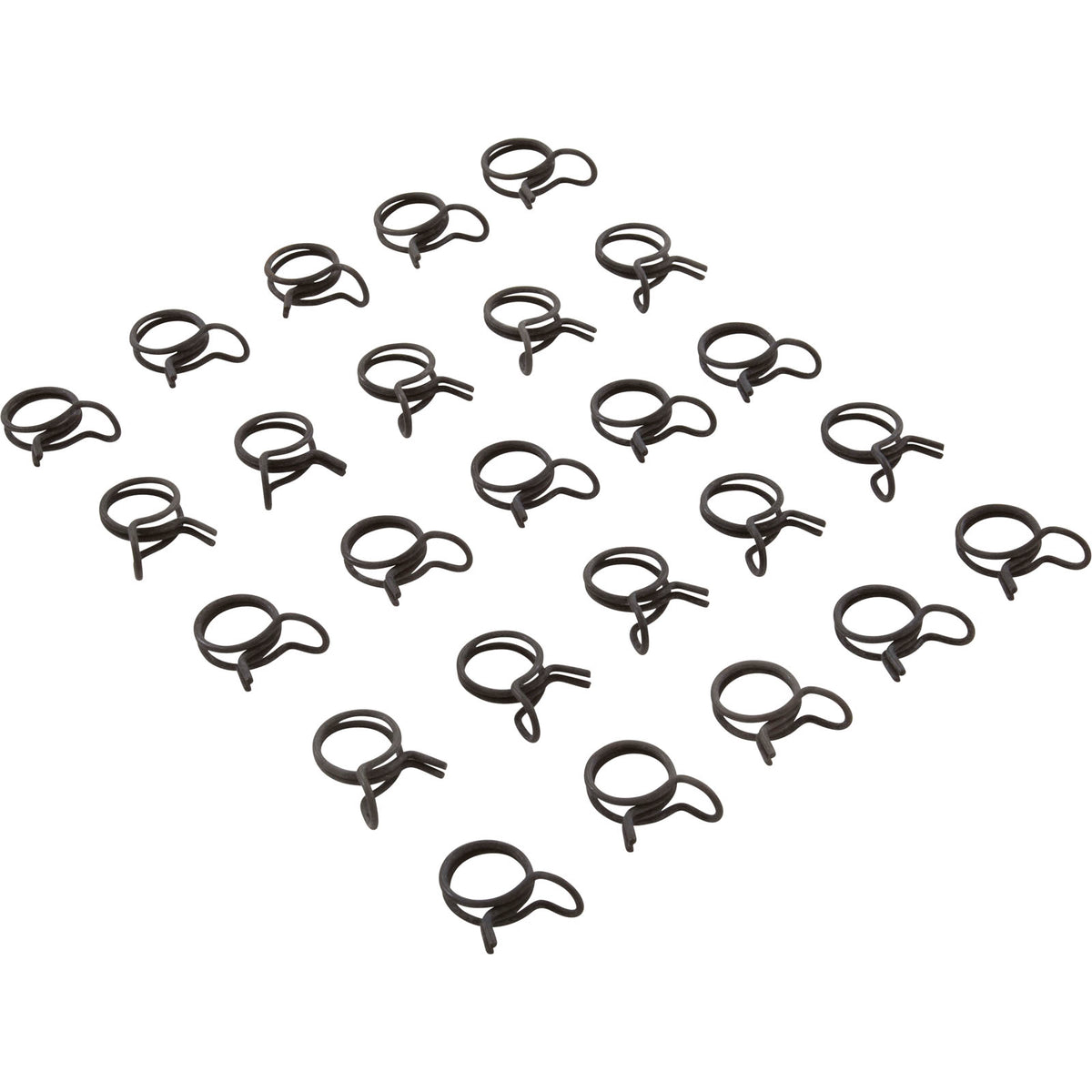 Tubing Clamp, 0.25" Ideal OD, Double Wire, Quantity 25 : DW-6ST-ZD