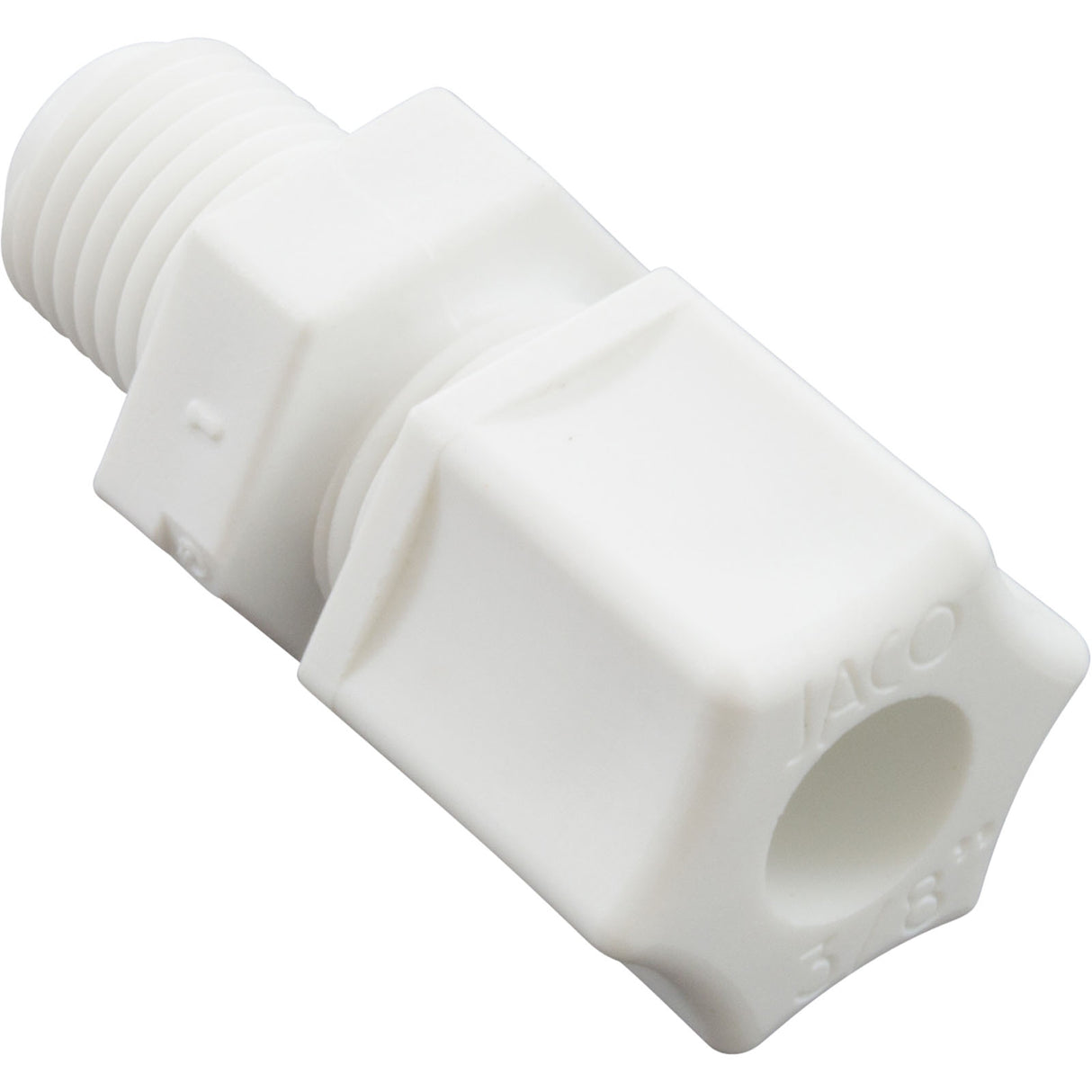 Compression Fitting, Generic, 1/4"mpt x 3/8" Tube, Plastic : - Generic - - PartsForSpas.com