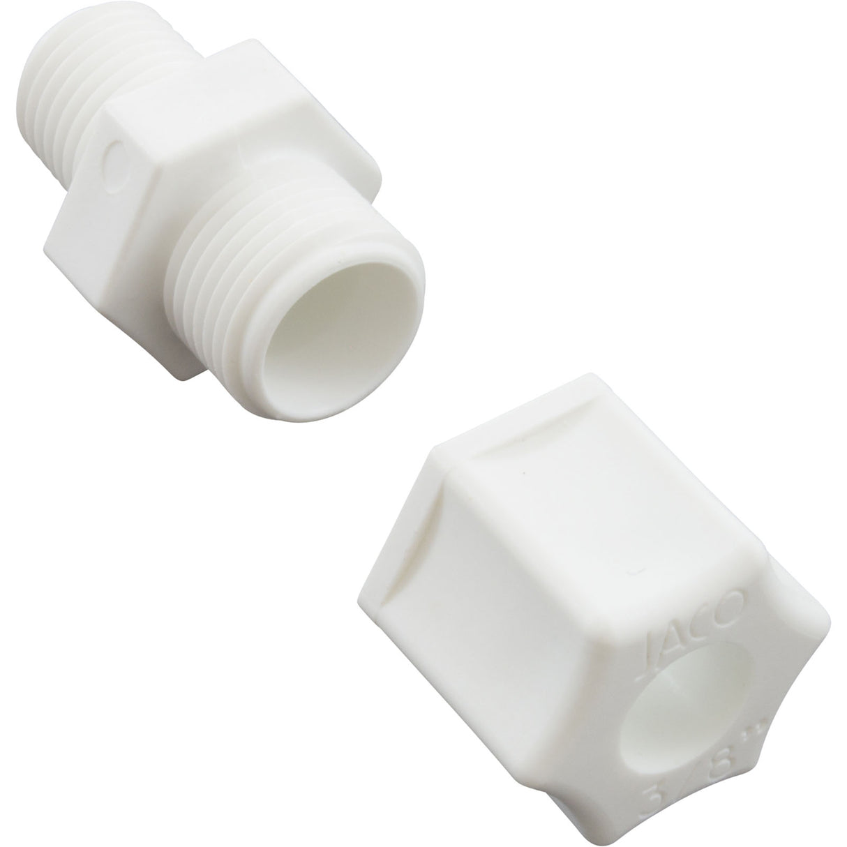 Compression Fitting, Generic, 1/4"mpt x 3/8" Tube, Plastic : - Generic - - PartsForSpas.com