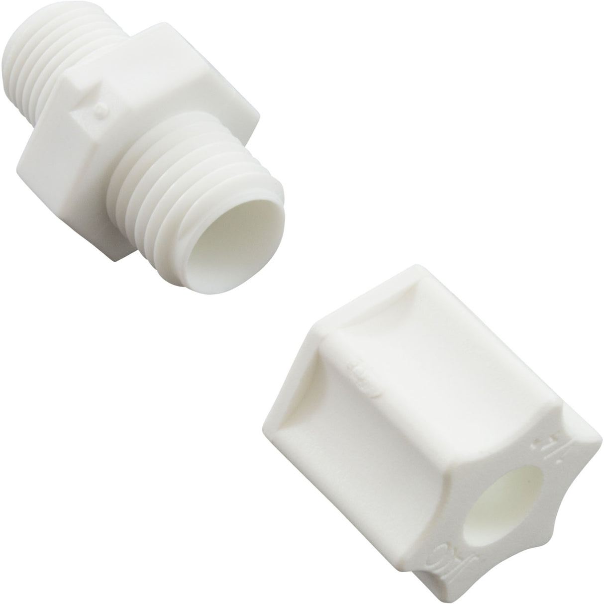 Compression Fitting, Generic, 1/8"mpt x 1/4" Tube, Plastic : - Generic - - PartsForSpas.com