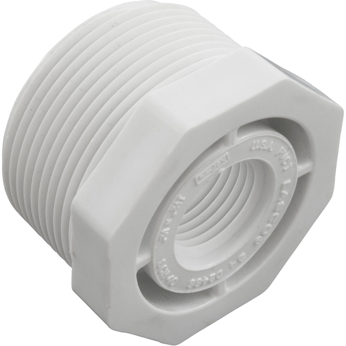Reducer, Lasco, 1-1/2"mpt x 1/2"fpt, PVC, SCH40 : 439-209