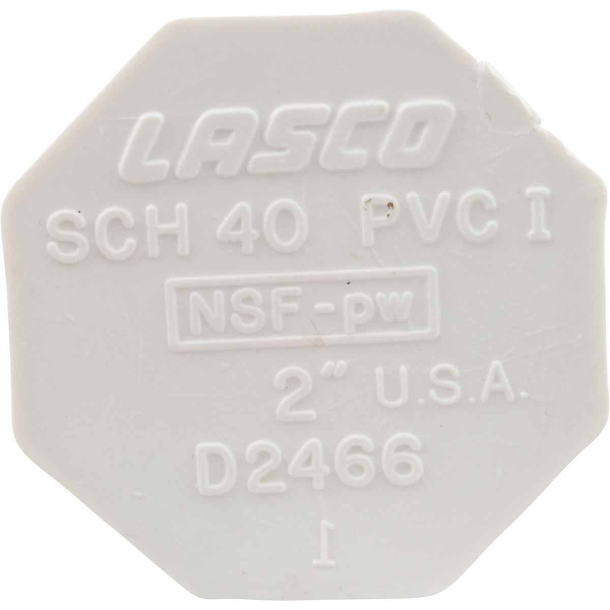 Plug, Lasco, 2" Spigot : 449-020