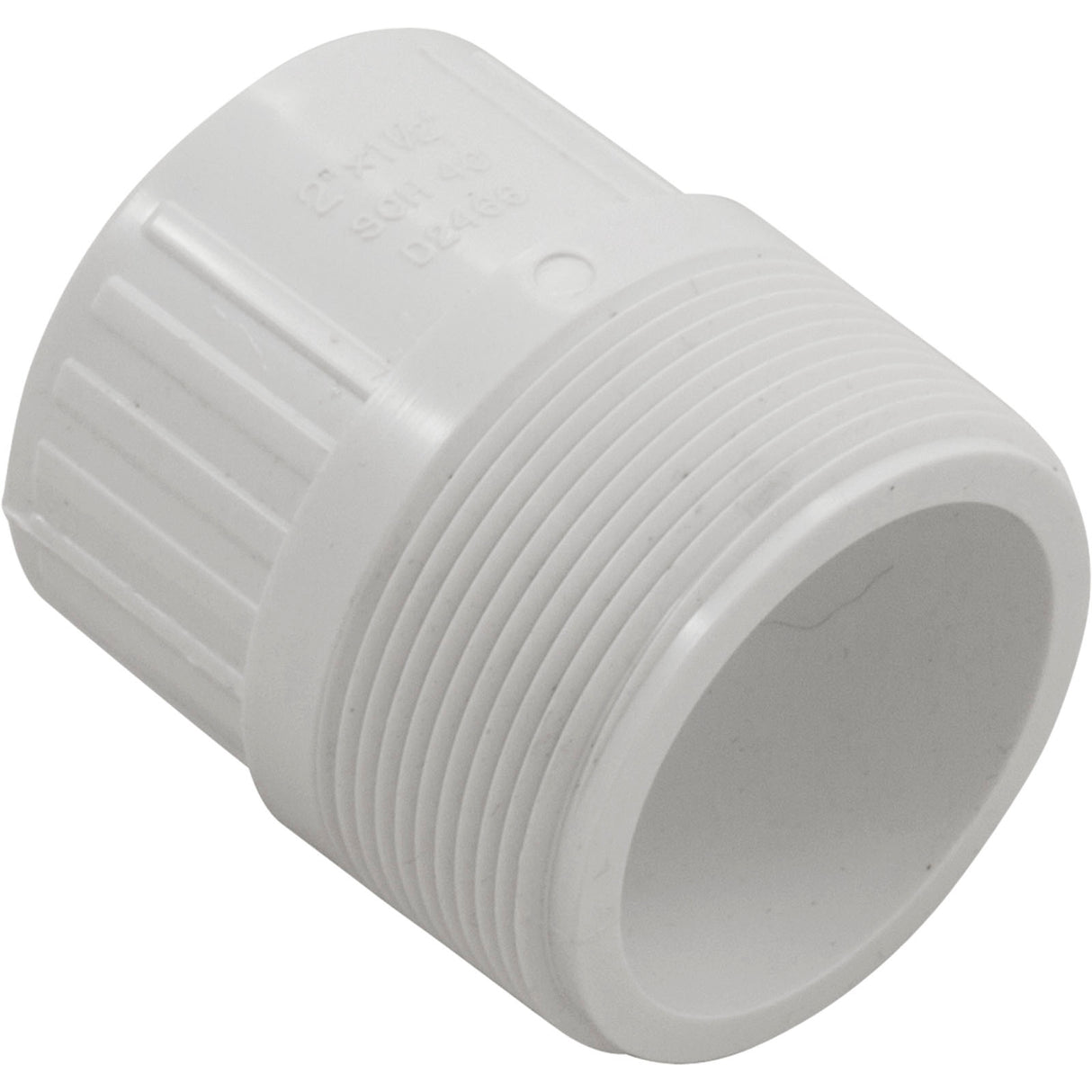 Reducer, Lasco, 2" Male Pipe Thread x 1-1/2" Slip, SCH40 PVC : 436-251
