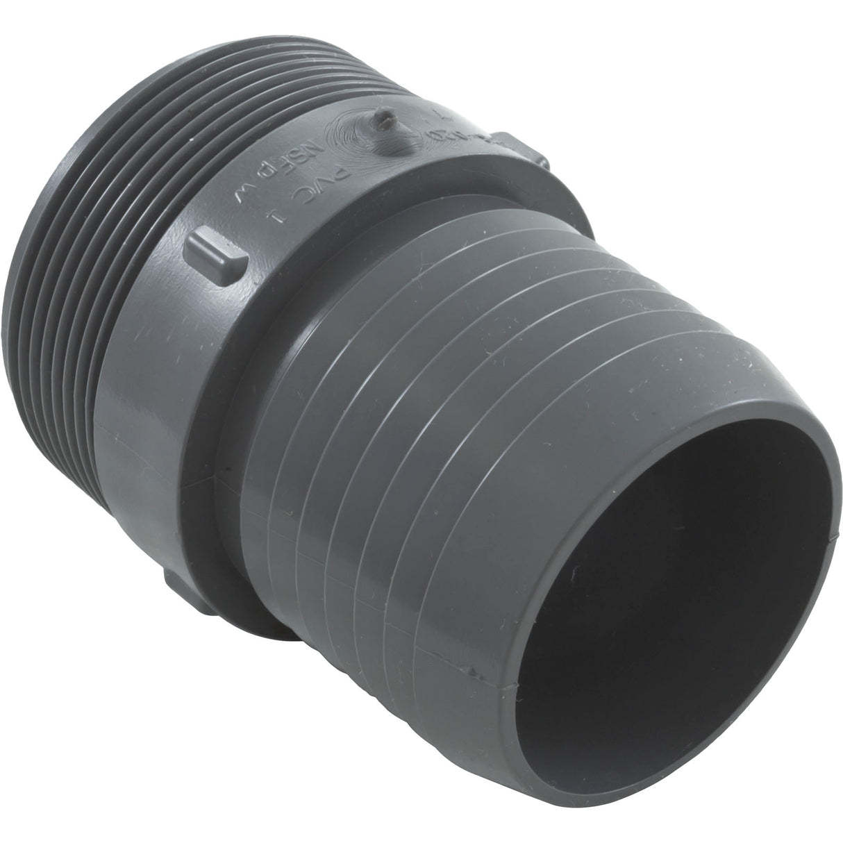Barb Adapter, Lasco, 2" Male Pipe Thread x 2" Barb, PVC : 1436-020