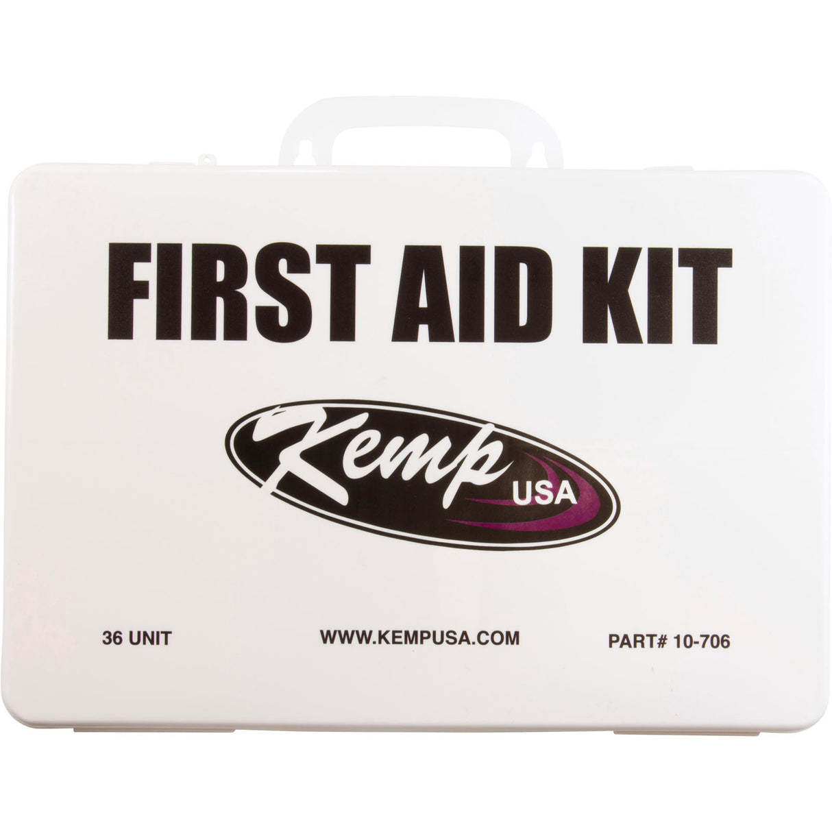 First Aid Kit, Kemp, Plastic, 36 Unit : 10-706 - Kemp USA - 819386011001 - PartsForSpas.com