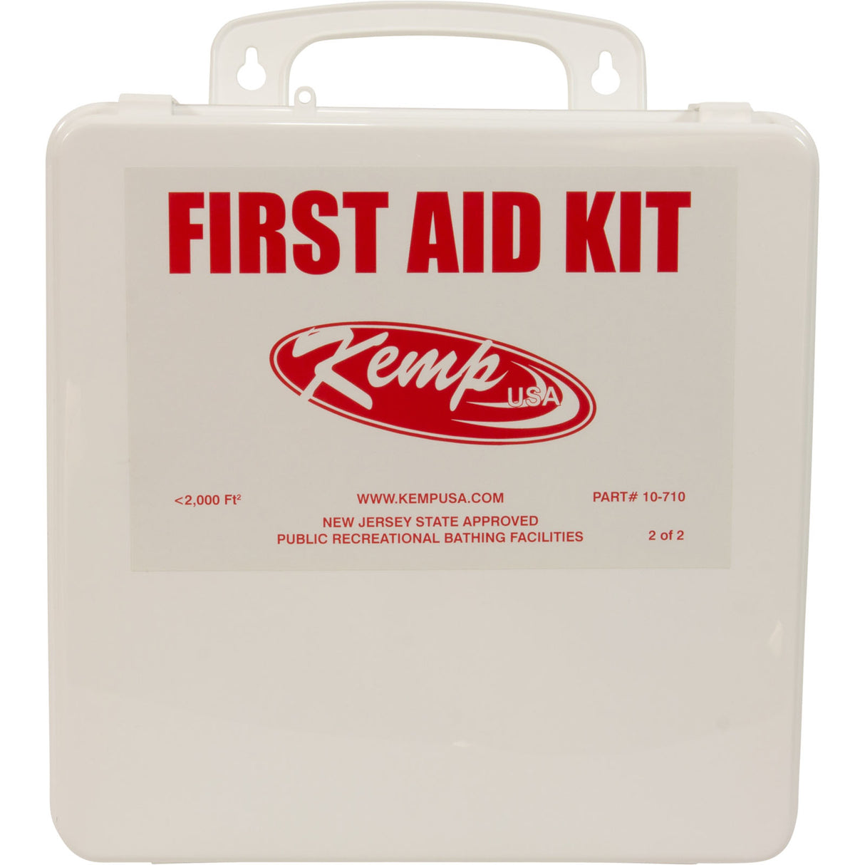 First Aid Kit, Kemp, NJ Approved, Less Than 2000 sq ft : 10-710 - Kemp USA - 819386012206 - PartsForSpas.com