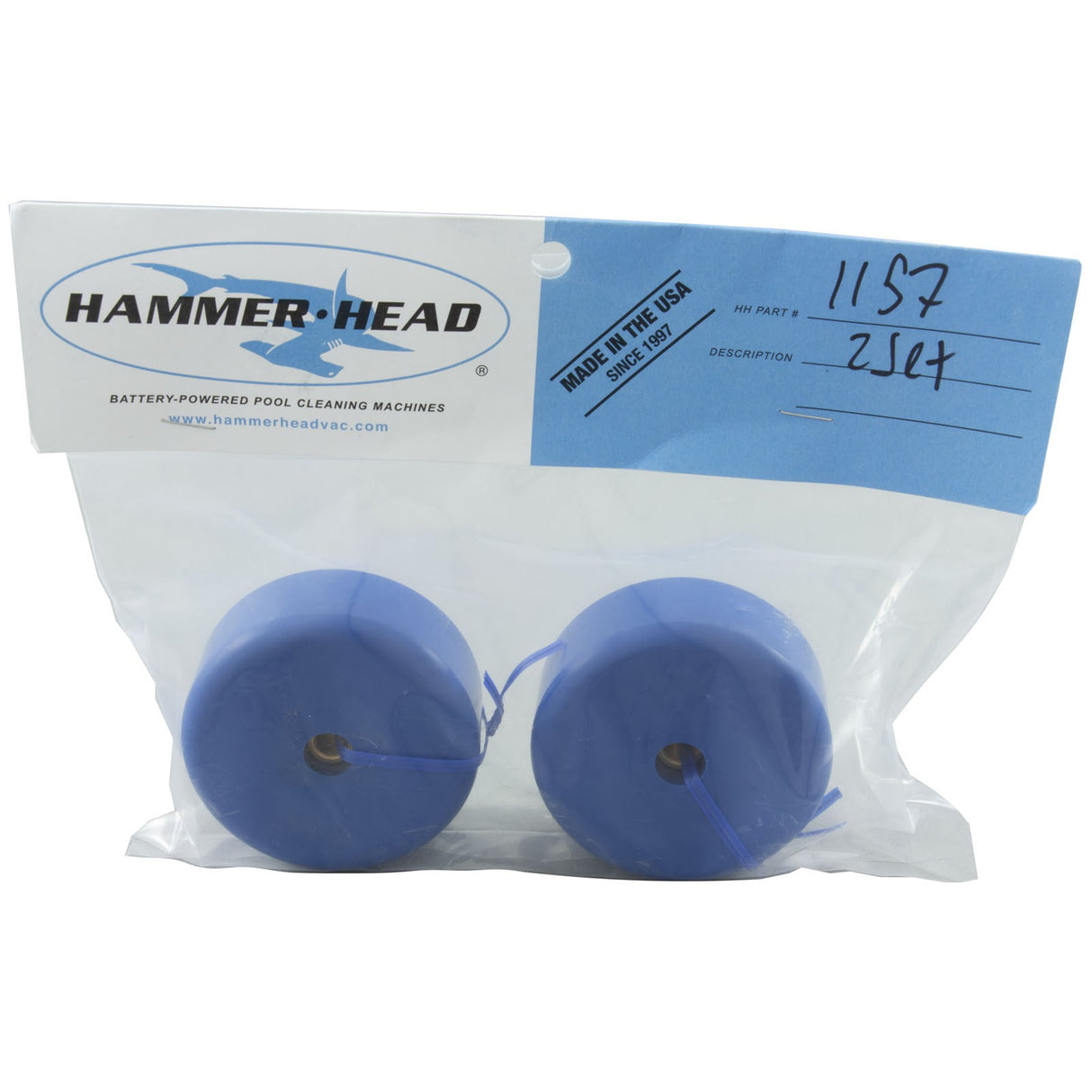 Head Wheel Set, Hammerhead 21"/30" Vacuum, Large, 2 Pack : HH1157
