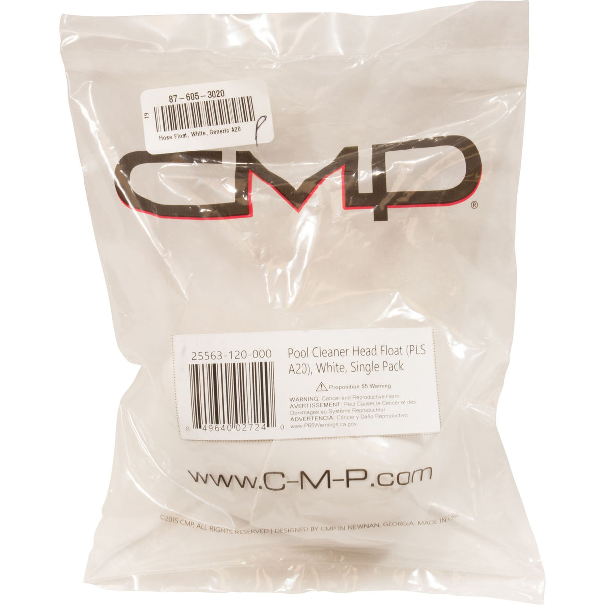 Hose Float, White, Generic A20 : 25563-120-000