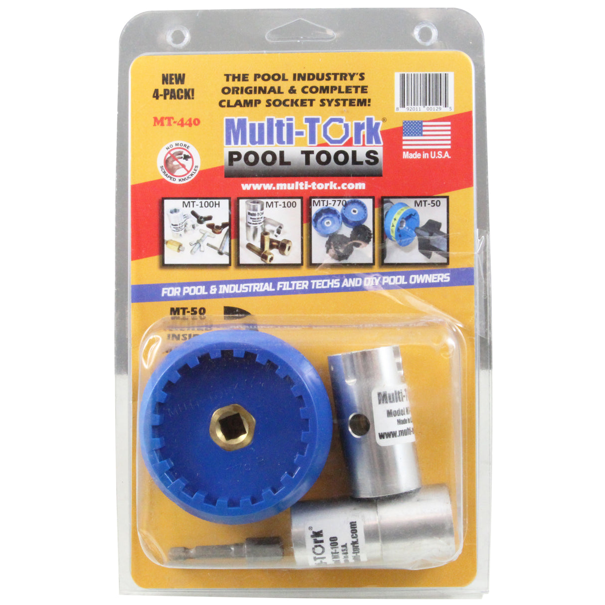 4-Pc. Clamp Socket Value Pack : MT-440 - Multi-Tork Tools - 892011001295 - PartsForSpas.com